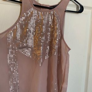 American Eagle Pink Tank Top With Pink Sequence’s Size Small
